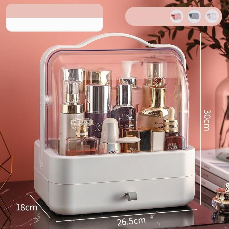 Desktop Transparent Dust-like Portable Cosmetics Storage Box
