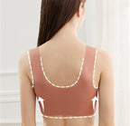 Comfortable Plus Size Backless Bra Lace Push Up Front Closure Bra