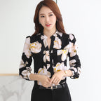 Women's Korean-style Long-sleeved Chiffon Shirt